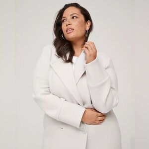 Oversized Double Breasted Scuba Jacket NWT 18